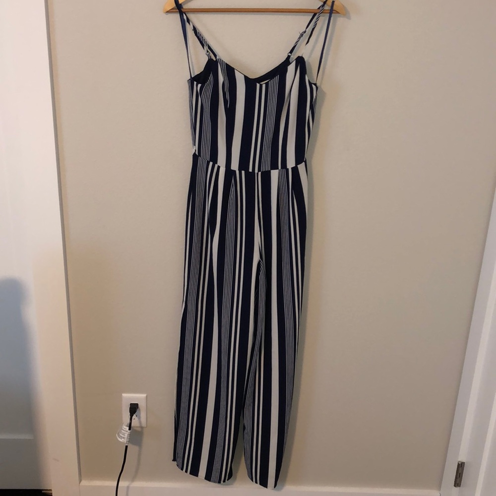 Blue and white stripped jumper